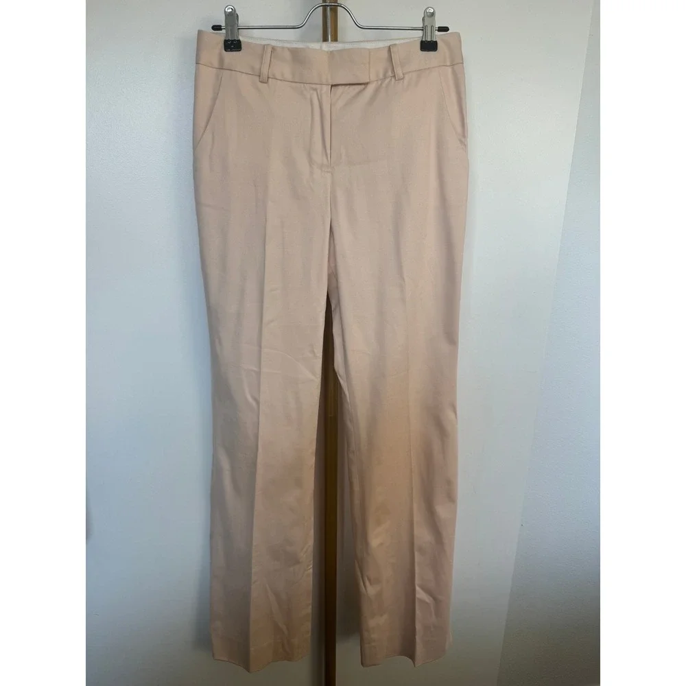 Anne Klein Peach Pink Cotton Blend Blazer Pants Suit Set Size 2